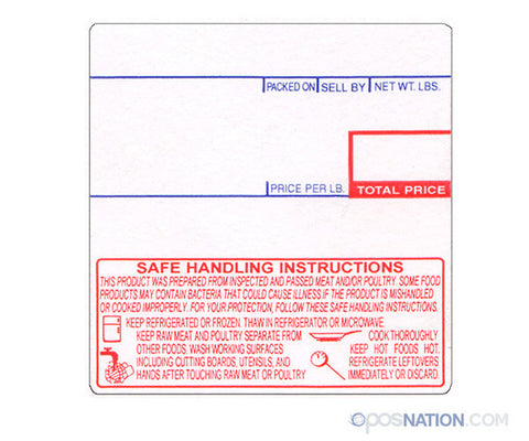 Case of Safe Handling Labels | 58mm x 60mm